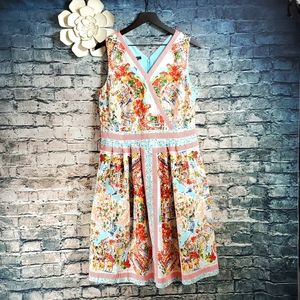 Talbots | Summer in Paris Boho Retro Style Dress with Pockets
